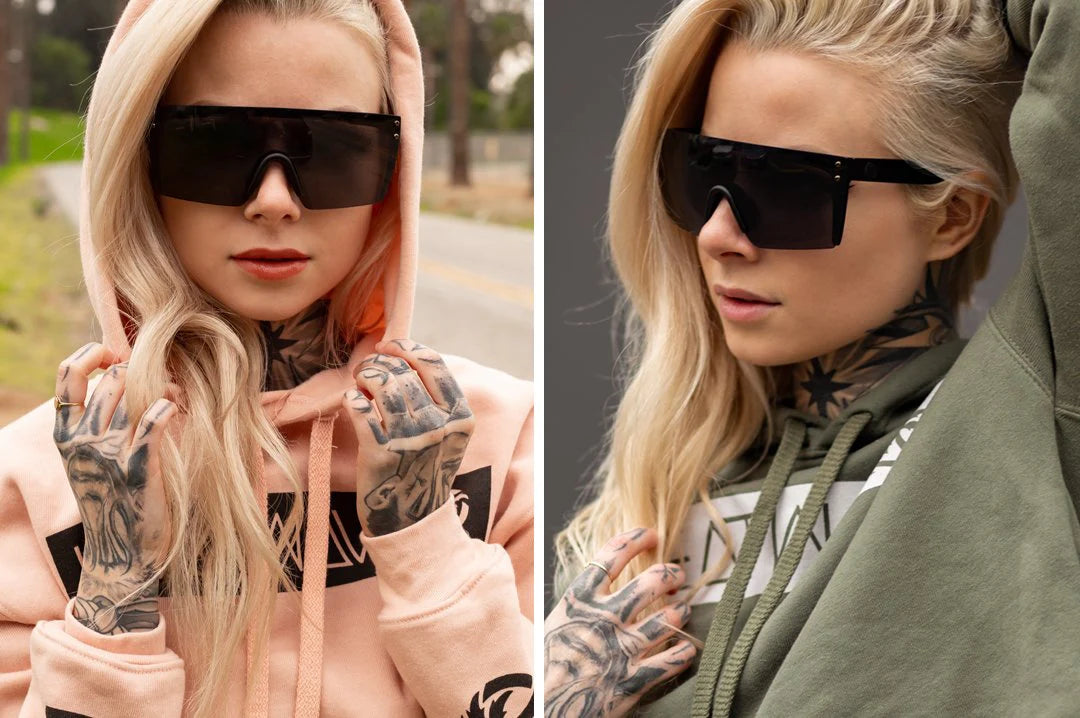 Lazer Face Sunglasses: Black Z.87