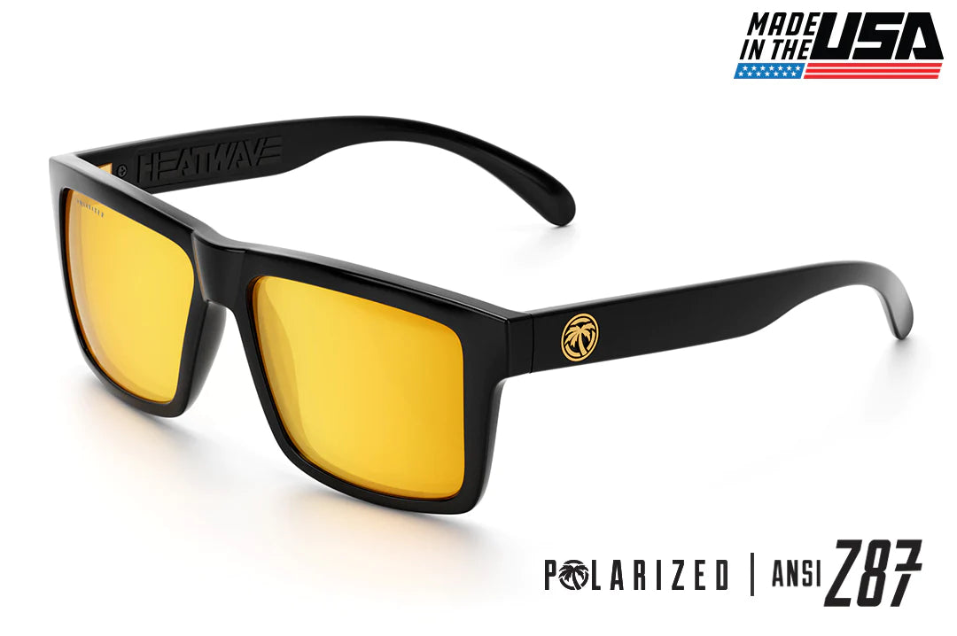 USA Vise Sunglasses: Gloss Black