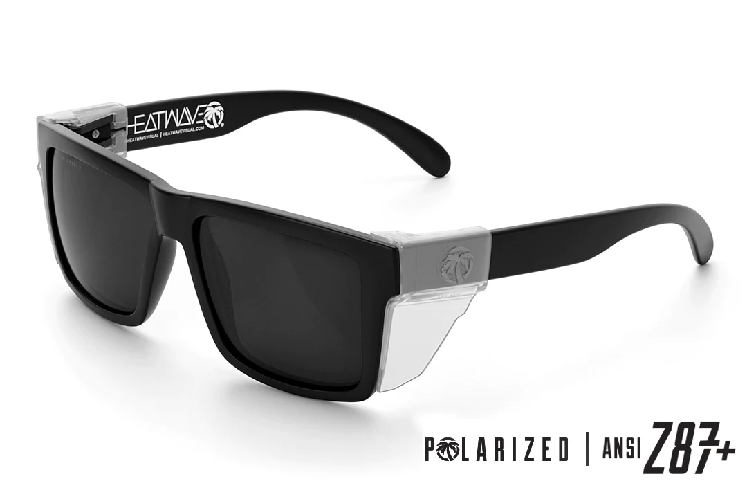 Vise Z87 Sunglasses Black Frame: Polarized Tinted Lens