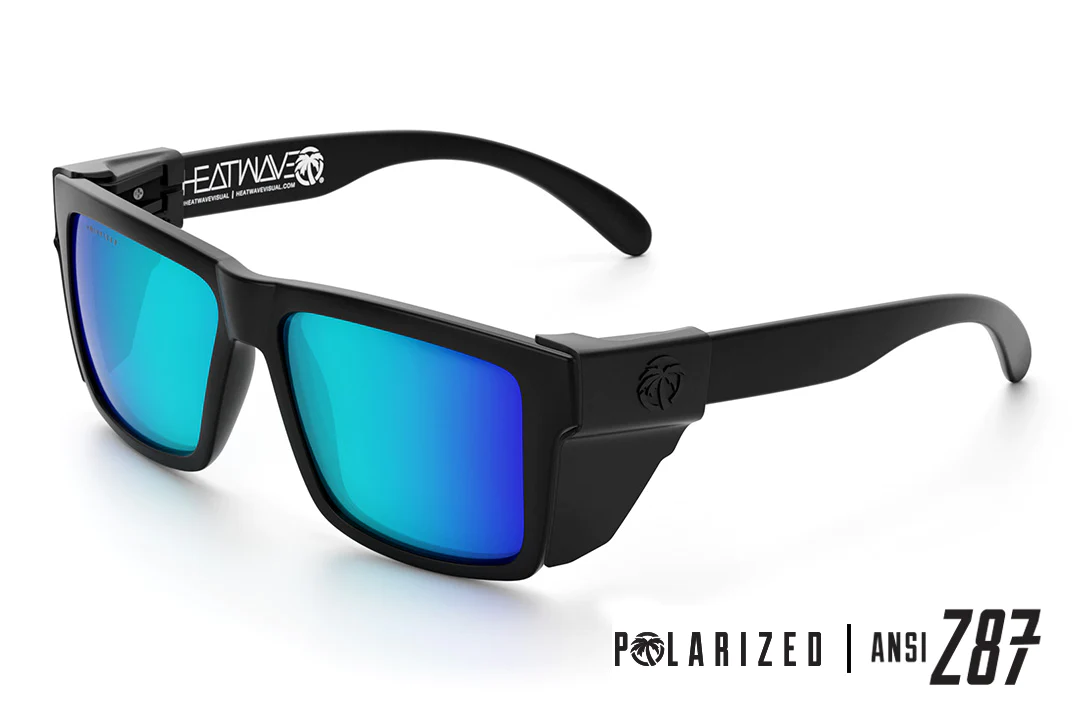 Vise Z87 Sunglasses Black Frame: Polarized Tinted Lens