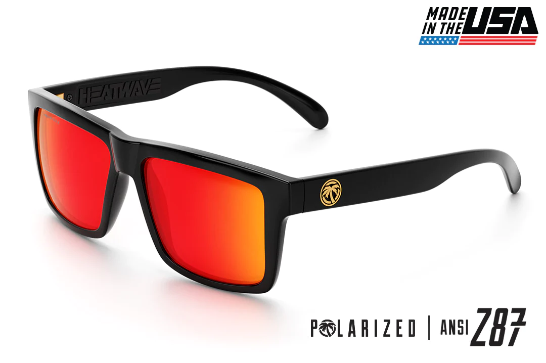 USA Vise Sunglasses: Gloss Black